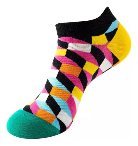 Media soquete varios diseños coloridos