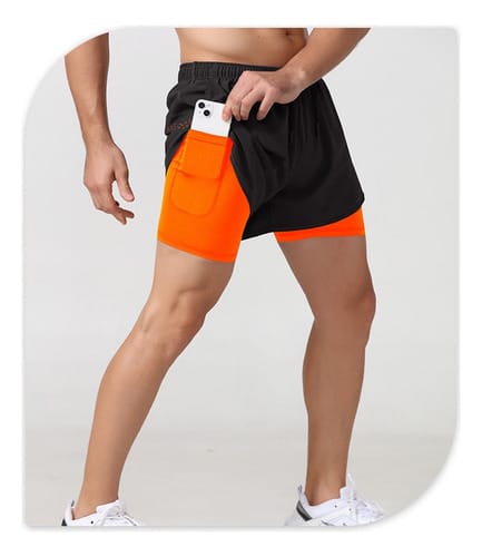 Short hombre negro con calentador