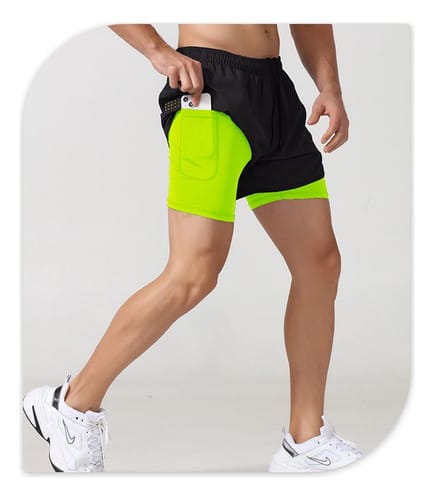 Short hombre negro con calentador