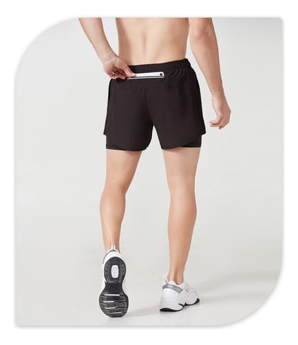 Short hombre negro con calentador