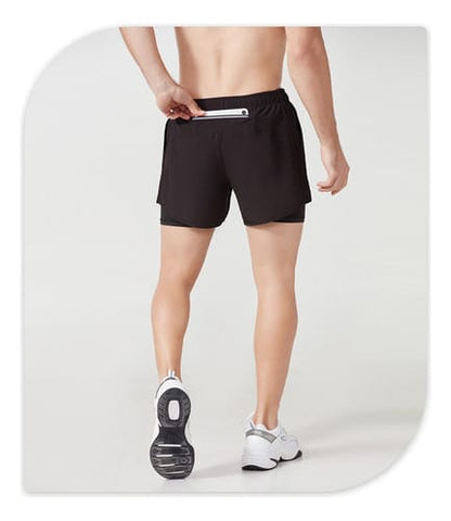 Short hombre negro con calentador