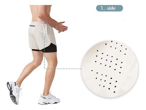 Short hombre negro con calentador