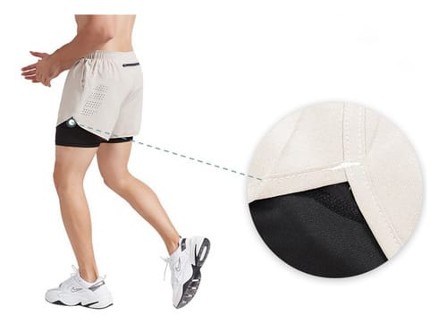 Short hombre negro con calentador