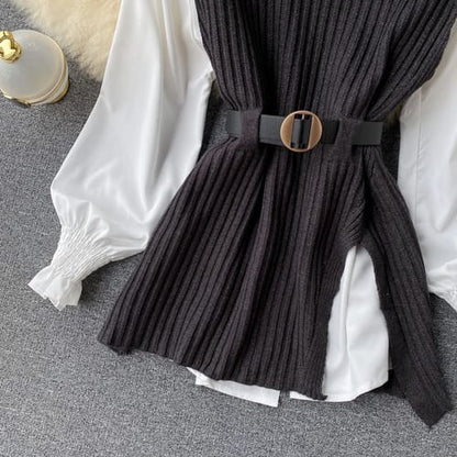 Conjunto dama chaleco con faja camisa y jean