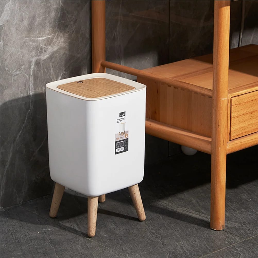 Papelera cuadrado japonés para uso doméstico, diseño simple y elegante