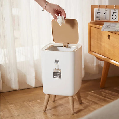 Papelera cuadrado japonés para uso doméstico, diseño simple y elegante