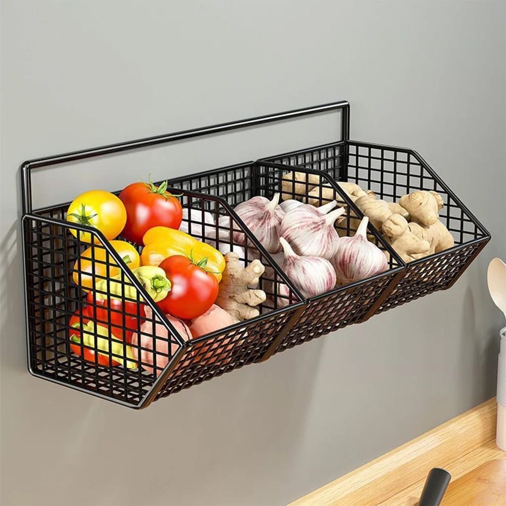 Estante canasta colgante cocina caja de almacenamiento de veduras y utensillos