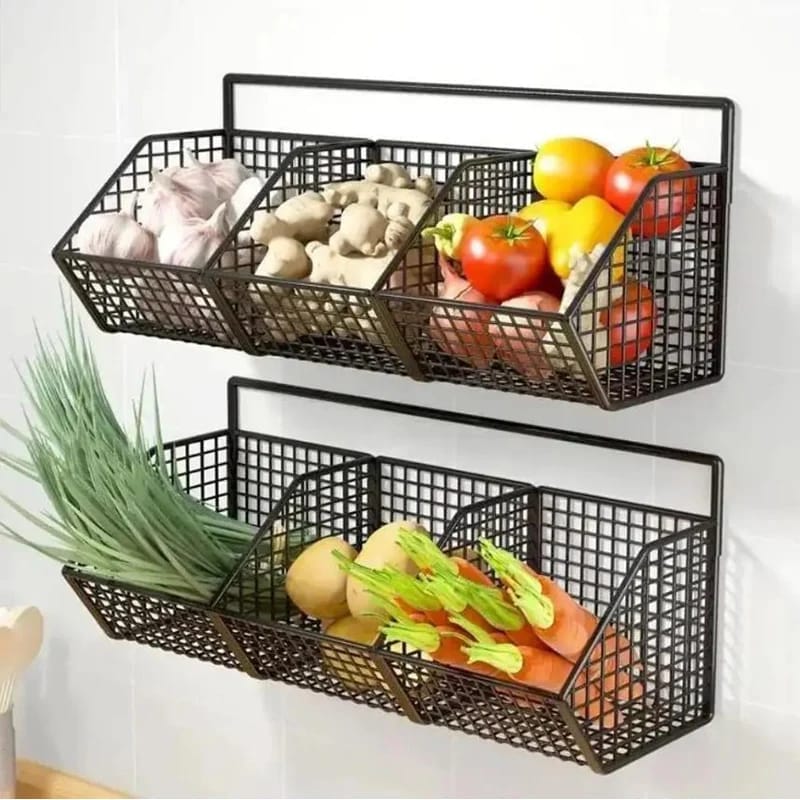 Estante canasta colgante cocina caja de almacenamiento de veduras y utensillos