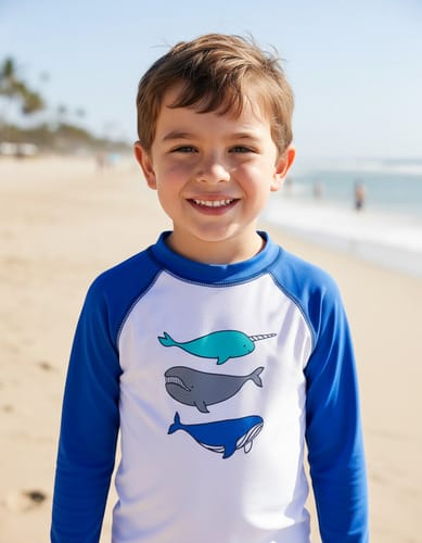 Camiseta baño niño ballena
