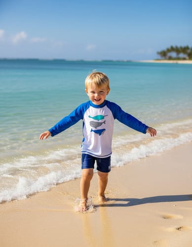 Camiseta baño niño ballena