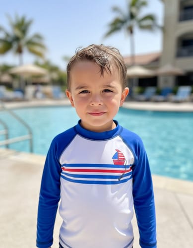 Camiseta baño niño ballena