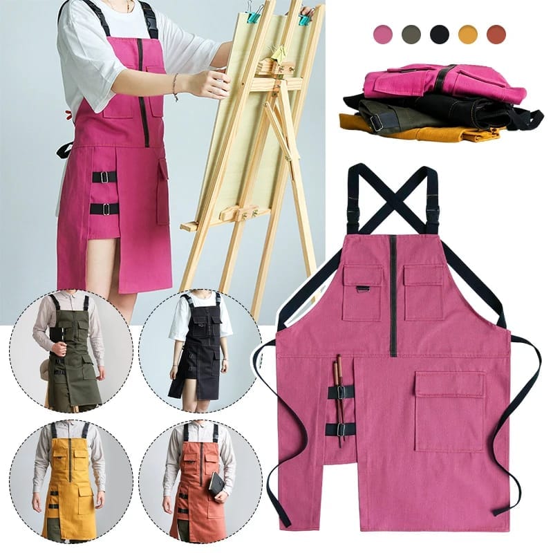 Delantal unisex de trabajo de mezclilla