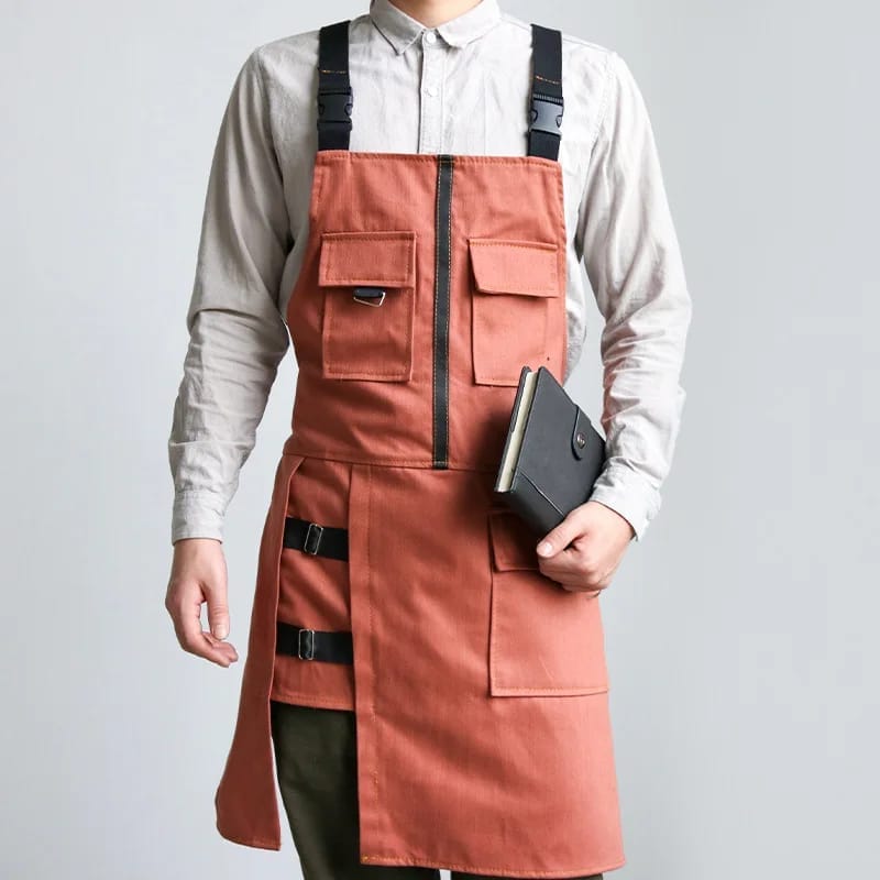 Delantal unisex de trabajo de mezclilla