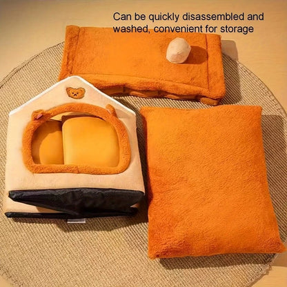Cama de gato diseño casita