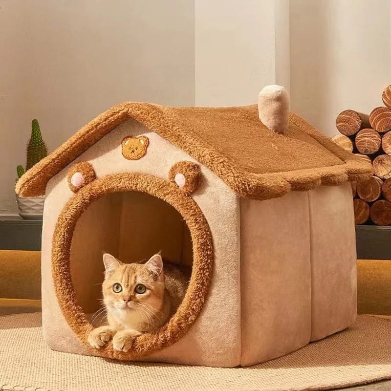 Cama de gato diseño casita
