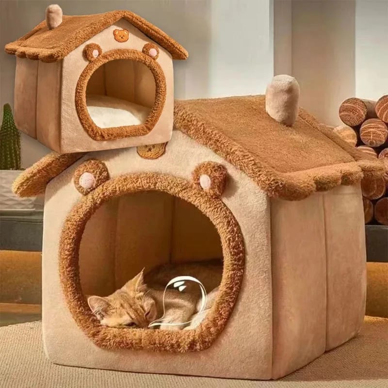 Cama de gato diseño casita