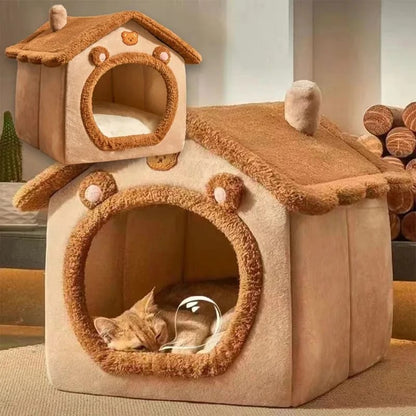 Cama de gato diseño casita