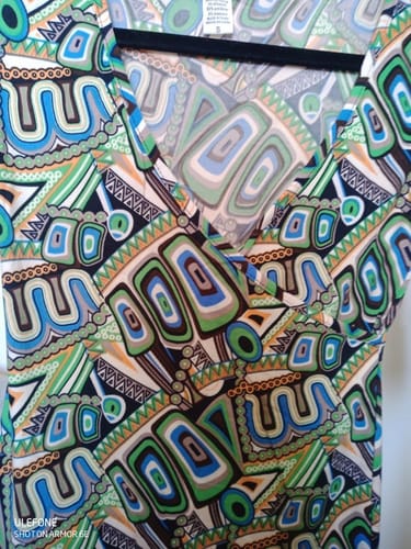 Vestido manga 3/4 estilo azteca anaranjado Capella