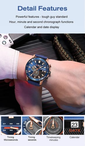 Reloj hombre Megir deportivo con cronografo 