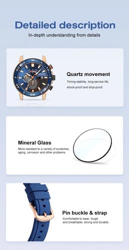 Reloj hombre Megir deportivo con cronografo 