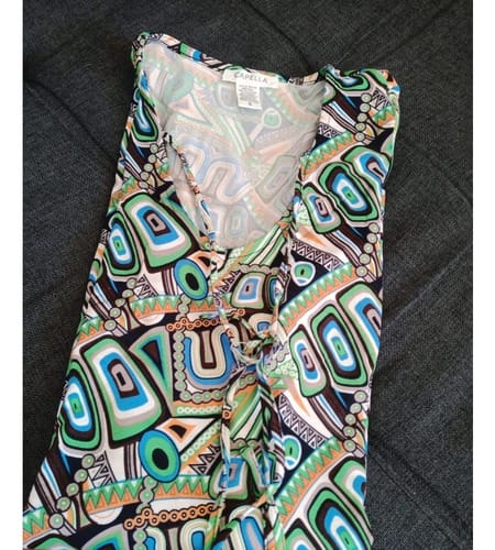 Vestido manga larga estilo azteca anaranjado Capella