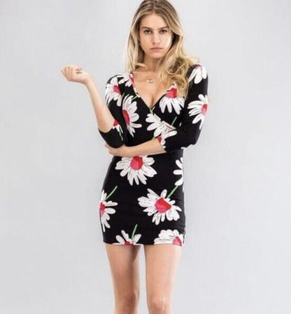 Vestido 3/4 con Flores grandes Capella