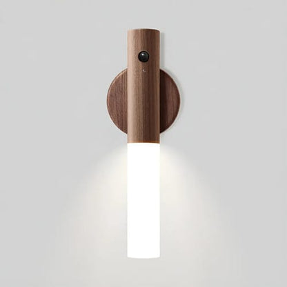Lampara led en tubo magnetica de madera recargable con sensor de momiviento