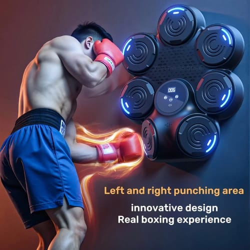 Máquina de Boxeo Musical Inteligente Bluetooth 9 Velocidades para Pared. Equipo Electrónico de Entrenamiento de Boxeo para el Hogar.