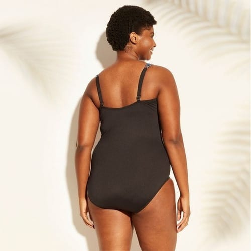 Bikini dama entero azteca espalda negro