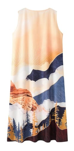 Maxivestido con lineas paisaje