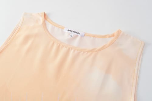 Maxivestido con lineas paisaje