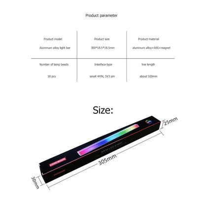 Tubos LED RGB Coolmoon de F300 para Gabinete PC