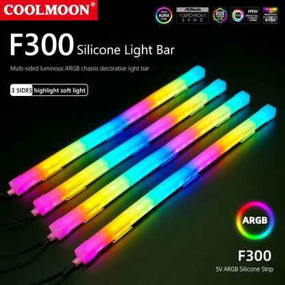 Tubos LED RGB Coolmoon de F300 para Gabinete PC