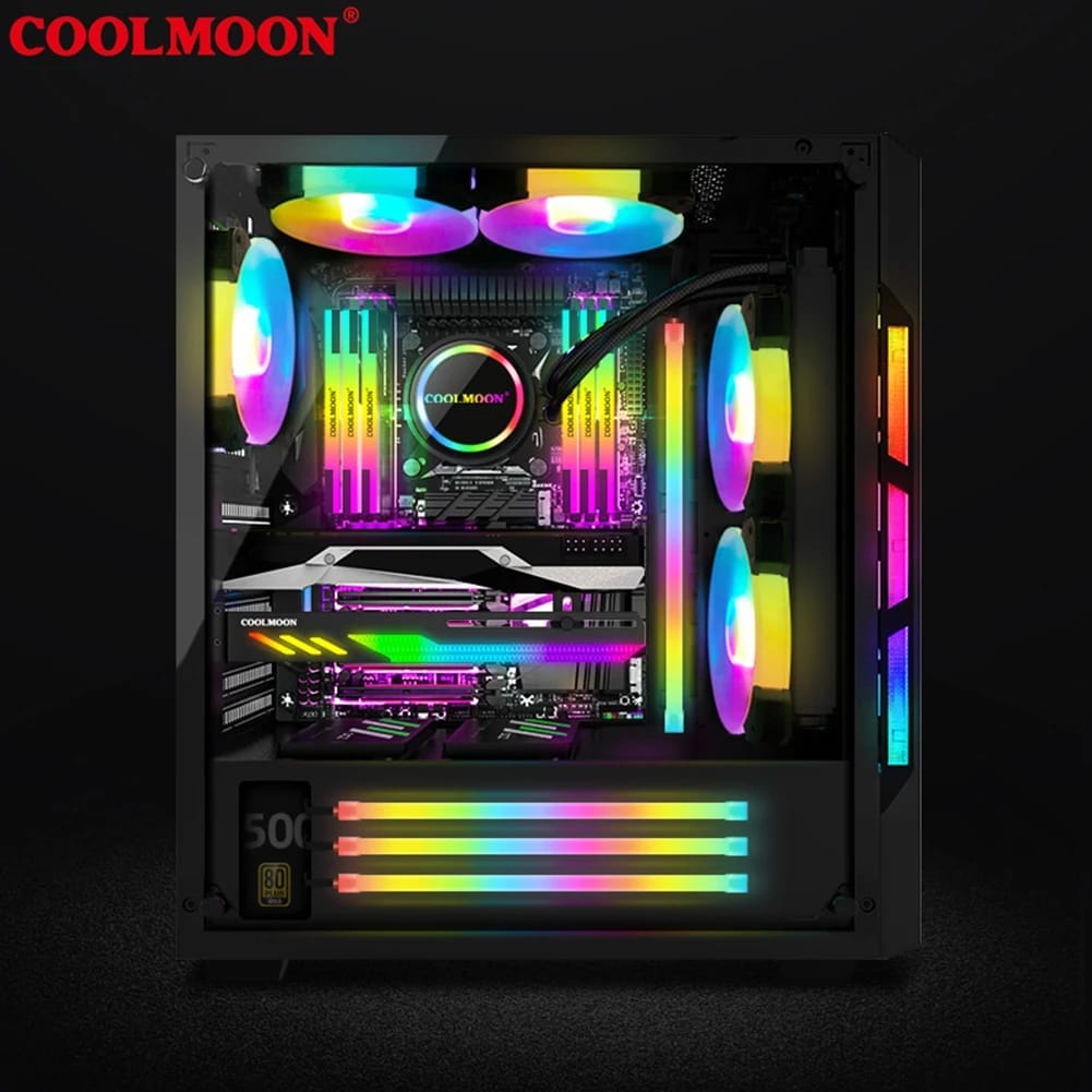 Tubos LED RGB Coolmoon de F300 para Gabinete PC