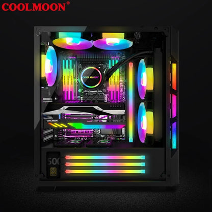 Tubos LED RGB Coolmoon de F300 para Gabinete PC