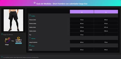 Short hombre con calentador largo Eco