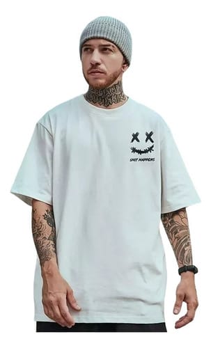 Remera Hombre MC oversize smile
