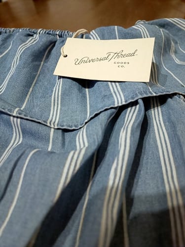 Vestido dama strapless rayado universal