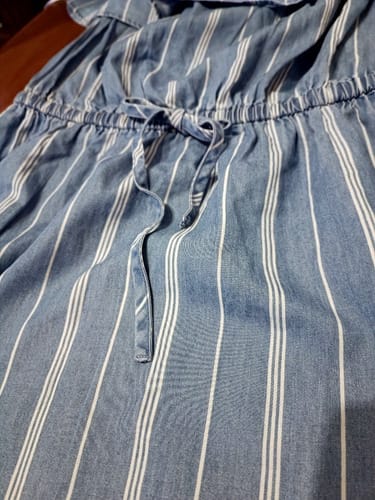 Vestido dama strapless rayado universal