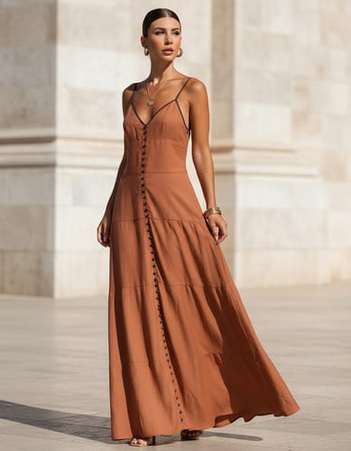 Maxivestido solera al cuerpo