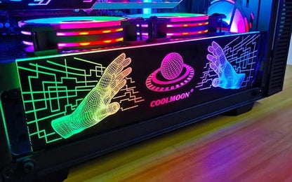 Placa de luz rgb para carcasa