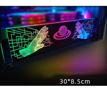Placa de luz rgb para carcasa