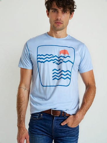 Remera hombre MC Goodiellow ola y sol