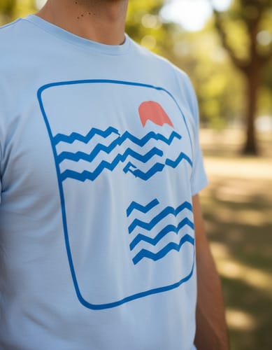 Remera hombre MC Goodiellow ola y sol