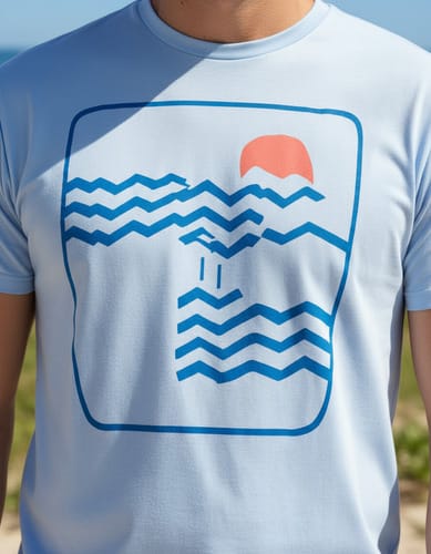 Remera hombre MC Goodiellow ola y sol