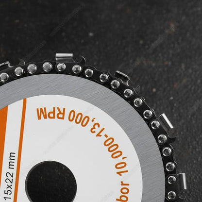 Disco Con Cadena Amoladora Angular Sierra Desbaste Madera