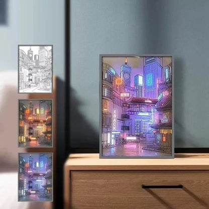 Cuadro de luz Led 31*22 5volt 3 colores