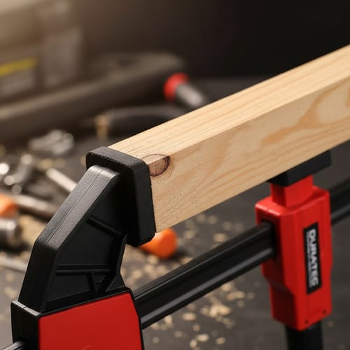 prensa carpintero con fijación lateral y cubierta protectora