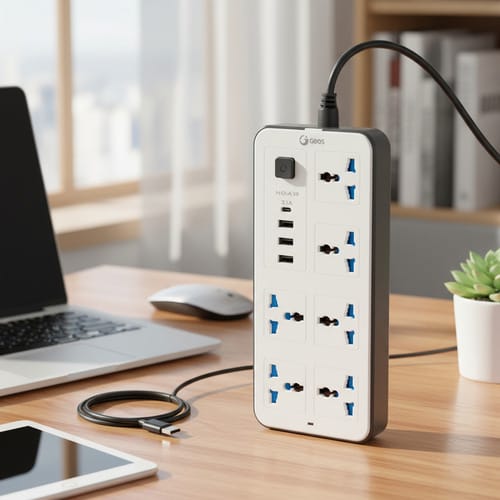 alargue  zapatilla de 6 enhcufesenchufes + 4 usb  Plugiin  universalde 2M EE.UU.-Europeos 