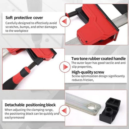 Prensa F Sargento Reforzada Carpintero Profesional apertura de 1.5 metros